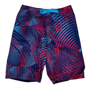 Oakley Mens Sz 33 Multi Colored Geometric Pattern Swim Beach Pool Board Shorts